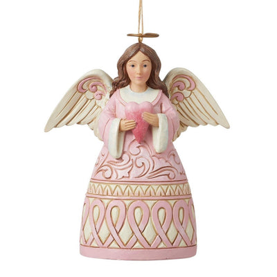 Jim Shore Rose Angel With Heart Ornament