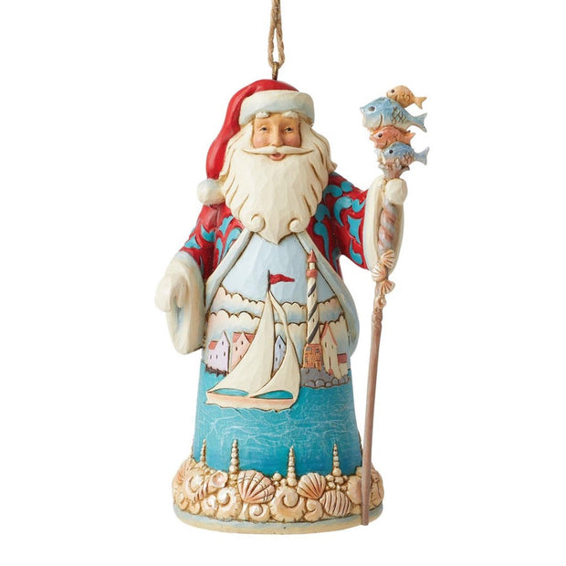 Jim Shore Coastal Santa Christmas Ornament
