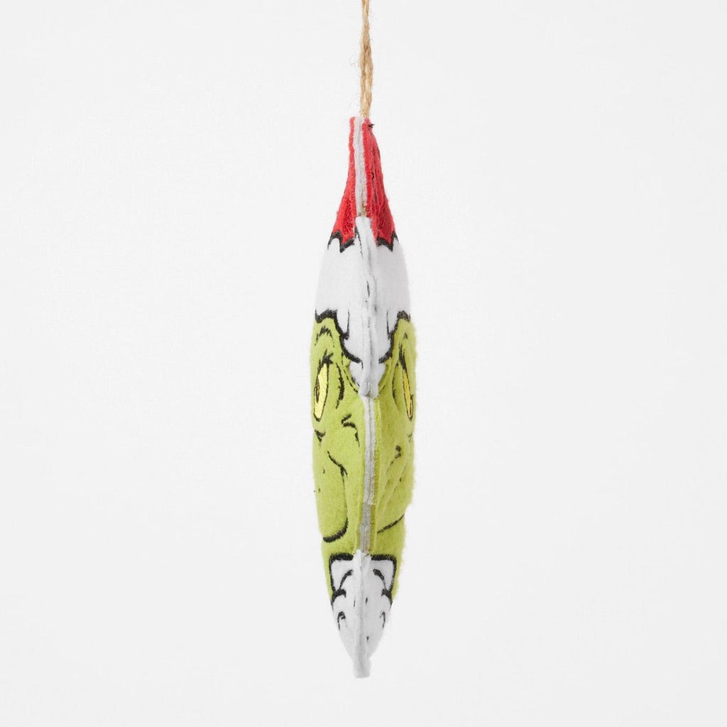 Jim Shore Grinch Naughty/Nice Felt Ornament