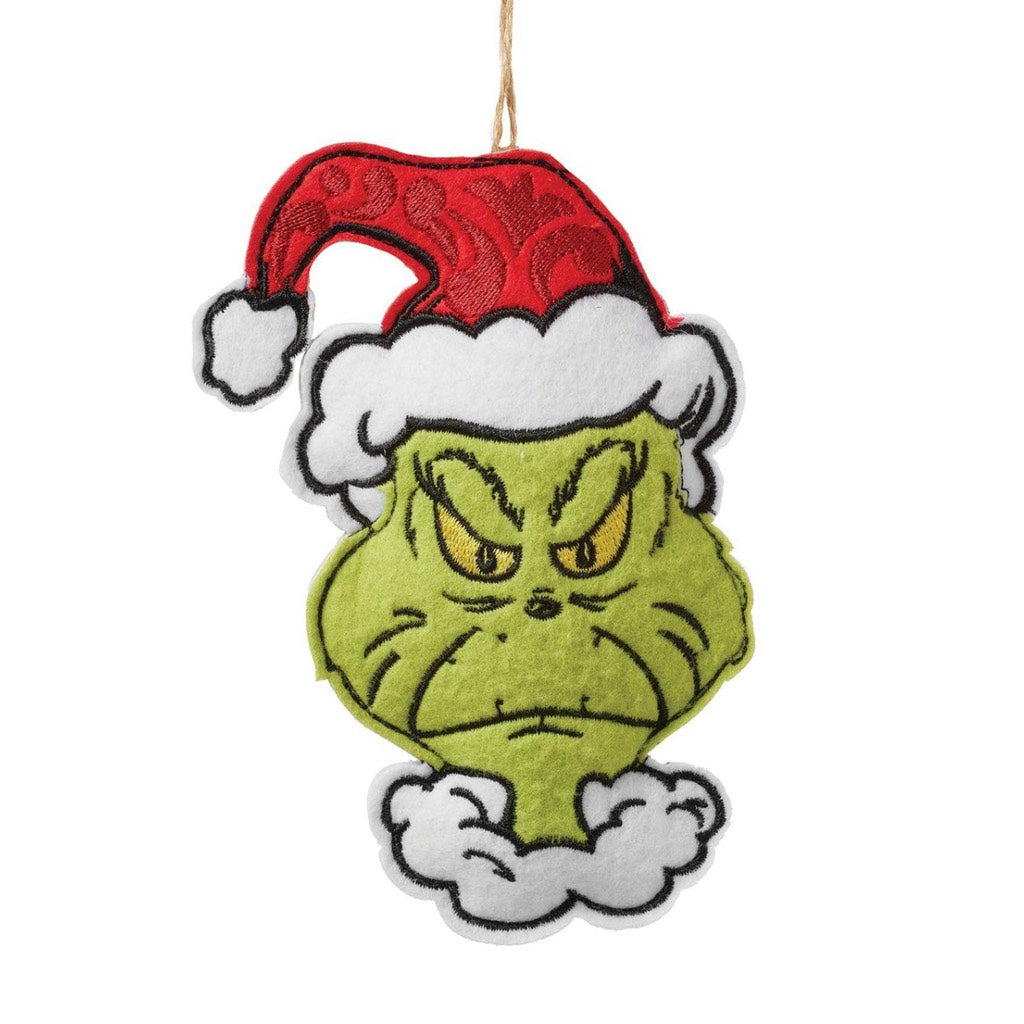Jim Shore Grinch Naughty/Nice Felt Ornament