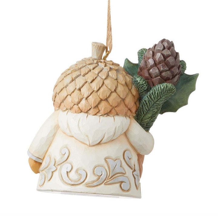 Jim Shore White Woodland 2024 Gnome Ornament