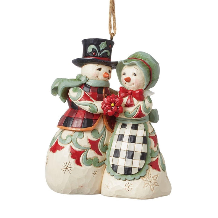 Jim Shore Highland Glen Snowman Mr. & Mrs. Ornament