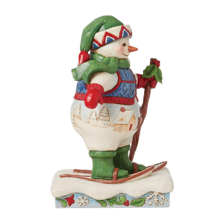 Jim Shore Snowman Wearing Snowshoes Figurine