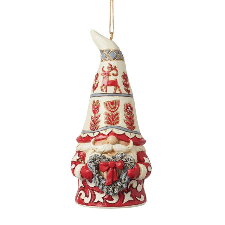 Jim Shore Nordic Noel Gnome With Heart Ornament