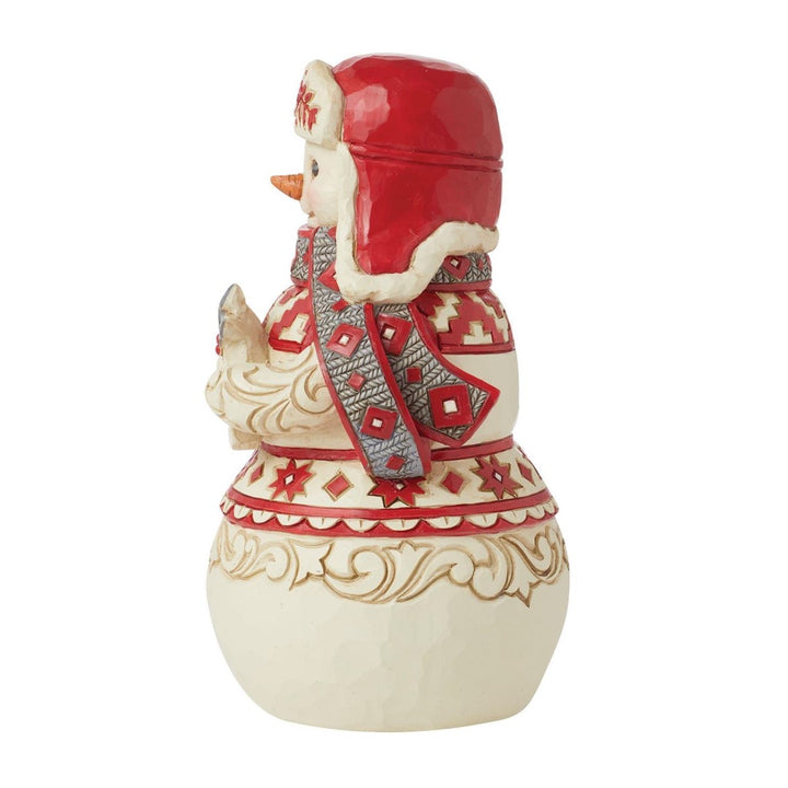 Jim Shore Nordic Noel Snowman With Sign Figurine