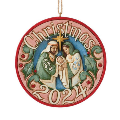 Jim Shore 2024 Dated Holy Family Ornament