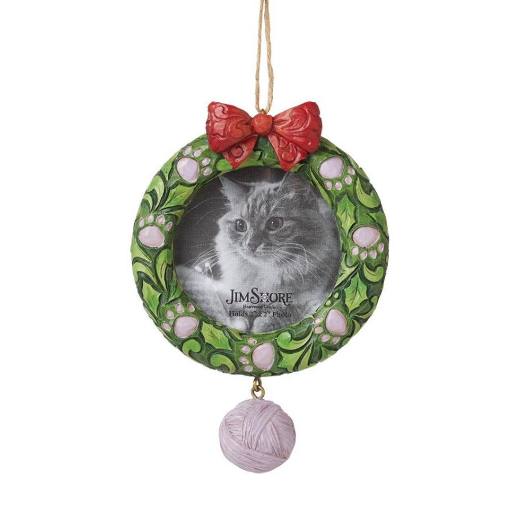 Jim Shore Dog Pet Wreath Frame Ornament
