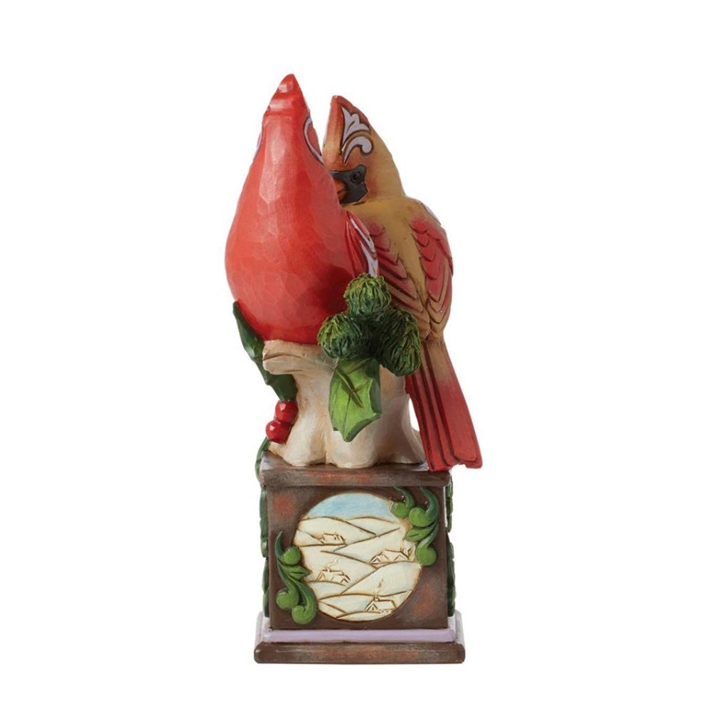 Cardinal Pair on Pedestal Figurine - Thumbnail 3