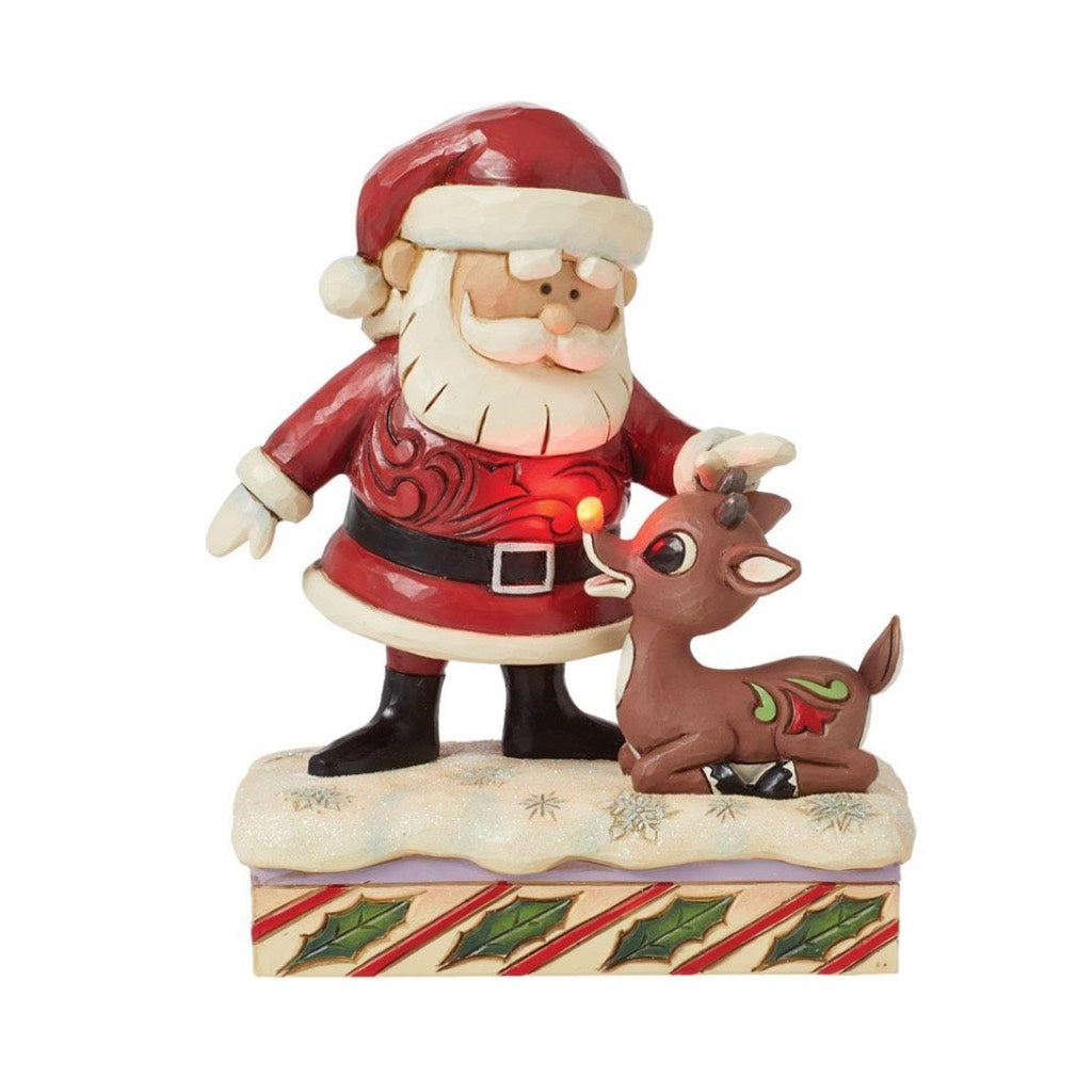 Jim Shore Rudolph Santa Petting Rudolph Figurine - Thumbnail 3