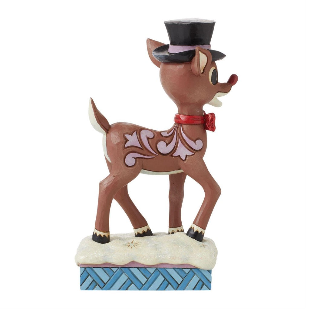 Rudolph In Top Hat & Bowtie Figurine - Thumbnail 3