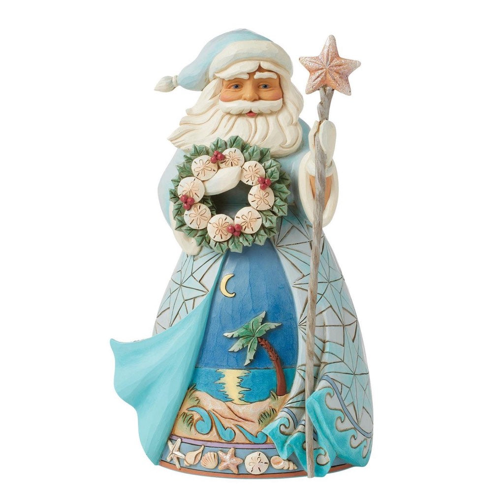 Jim Shore Coastal Santa With Sand Dollar Figurine