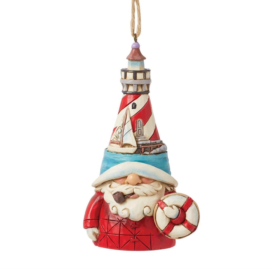 Jim Shore Coastal Lighthouse Hat Gnome Ornament - Thumbnail 4