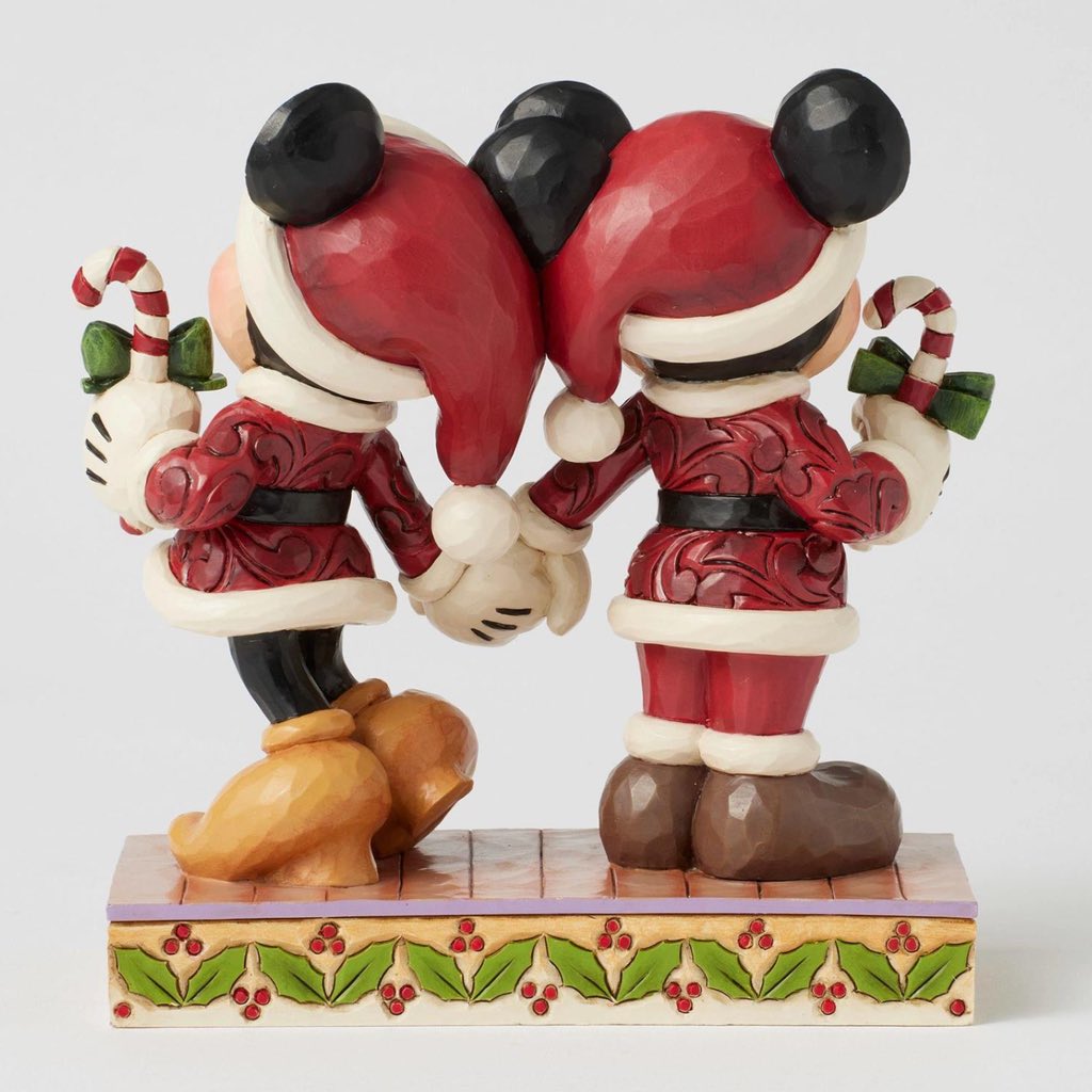 Jim Shore Disney Traditions Mickey & Minnie Candy Canes Figurine