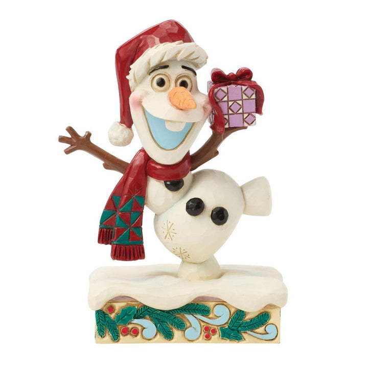 Jim Shore Disney Traditions Christmas Olaf Personality Pose Figurine