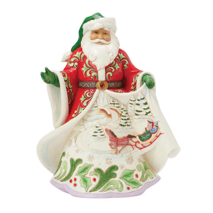 Jim Shore Winter Scene Musical Santa Figurine