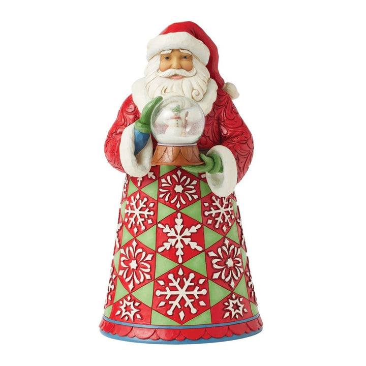 Jim Shore Santa Holding Mini Globe Figurine