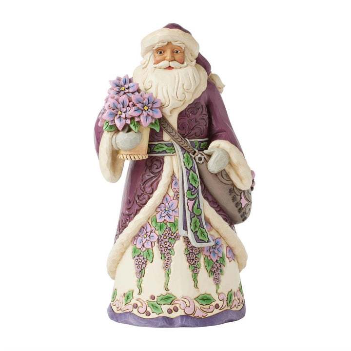 Jim Shore Purple Santa Figurine