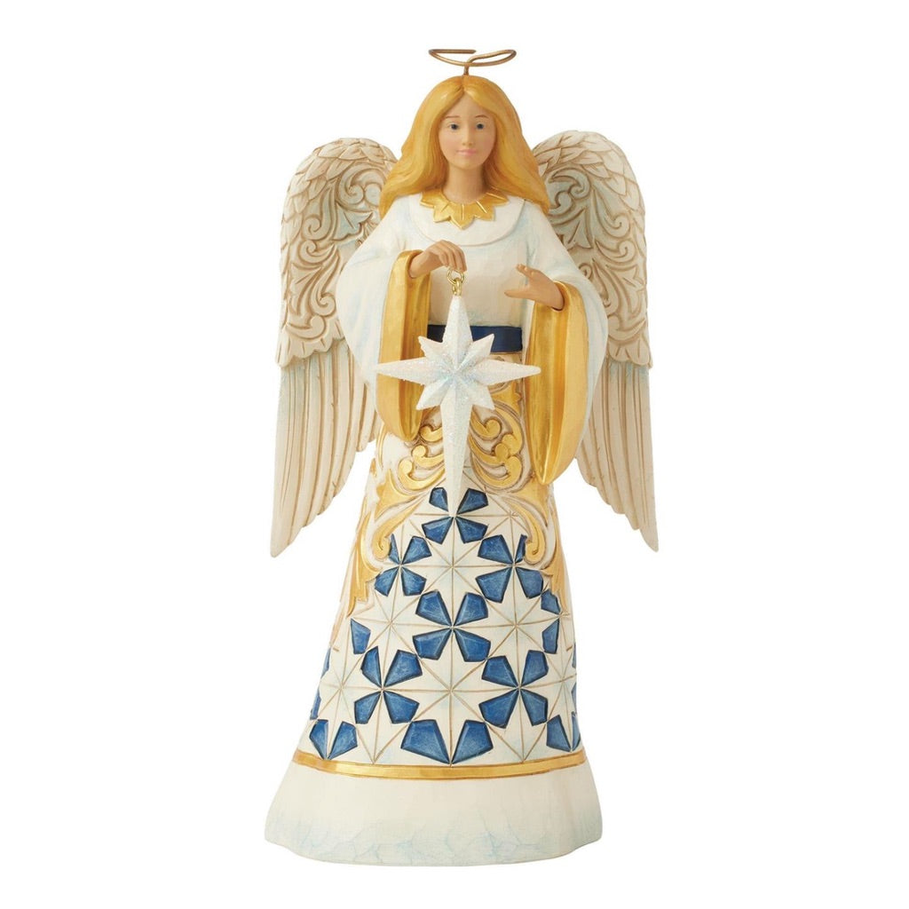 Jim Shore Heartwood Creek Patriotic Angel in Flag Dress Stone Resin Figurine Jim Shore Heartwood Creek Patriotic Angel in Flag Dress Stone Resin Figurine