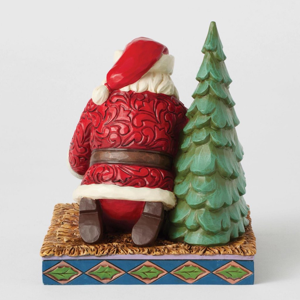 Jim Shore Santa Kneeling Over Baby Jesus Figurine