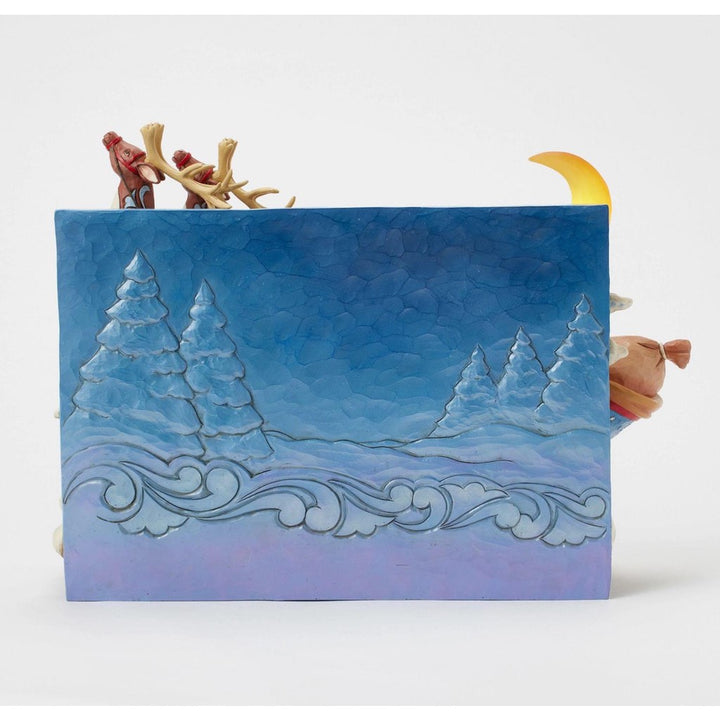 Jim Shore Santa Sleigh With Reindeer LED Figurine