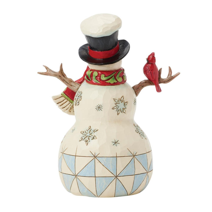 Jim Shore Snowman With Cardinal & Twig Figurine