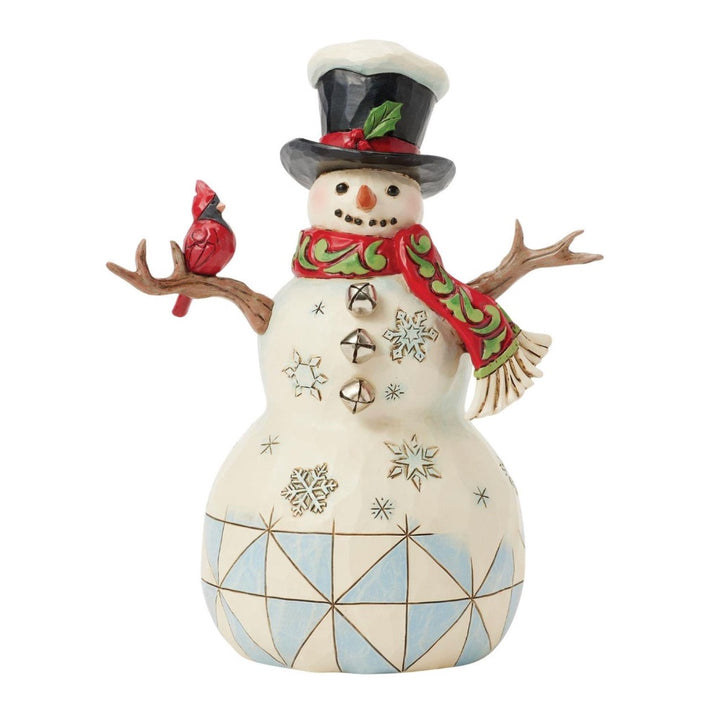 Jim Shore Snowman With Cardinal & Twig Figurine