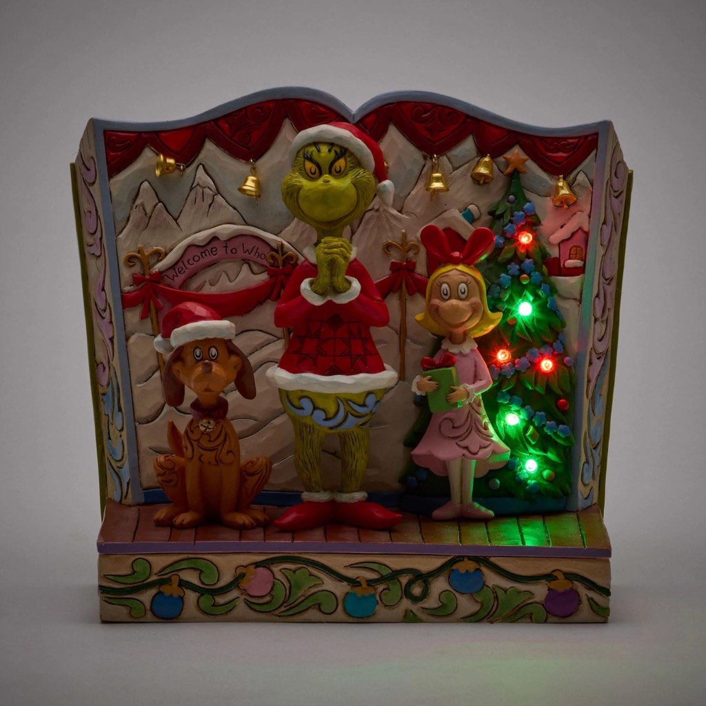 Jim Shore Grinch With Max & Cindy Figurine
