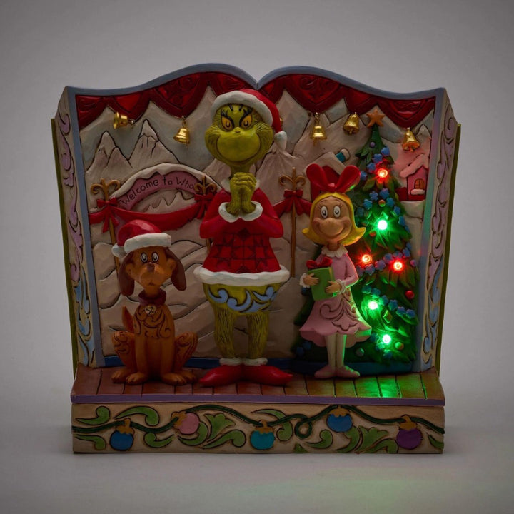Jim Shore Grinch With Max & Cindy Figurine