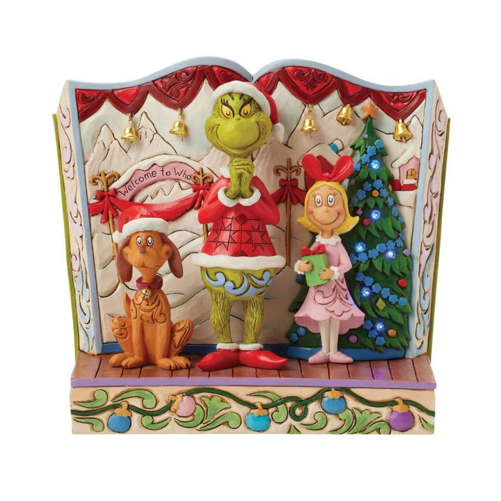 Jim Shore Grinch With Max & Cindy Figurine