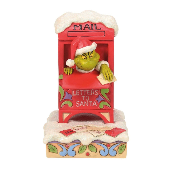 Jim Shore Grinch In Mailbox Figurine