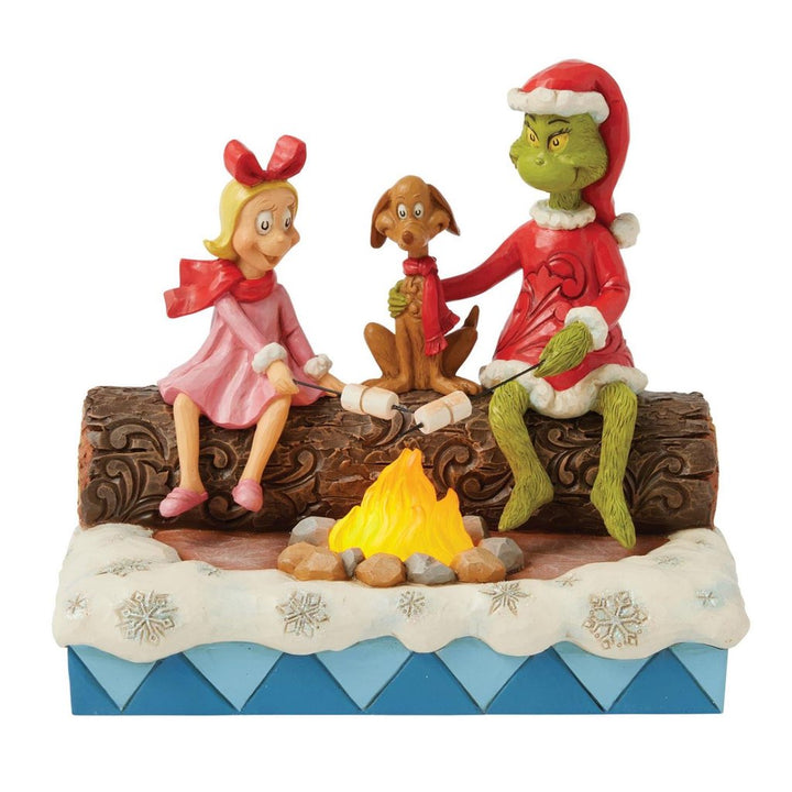Jim Shore Grinch Max & Cindy Roasting Marshmallows Figurine