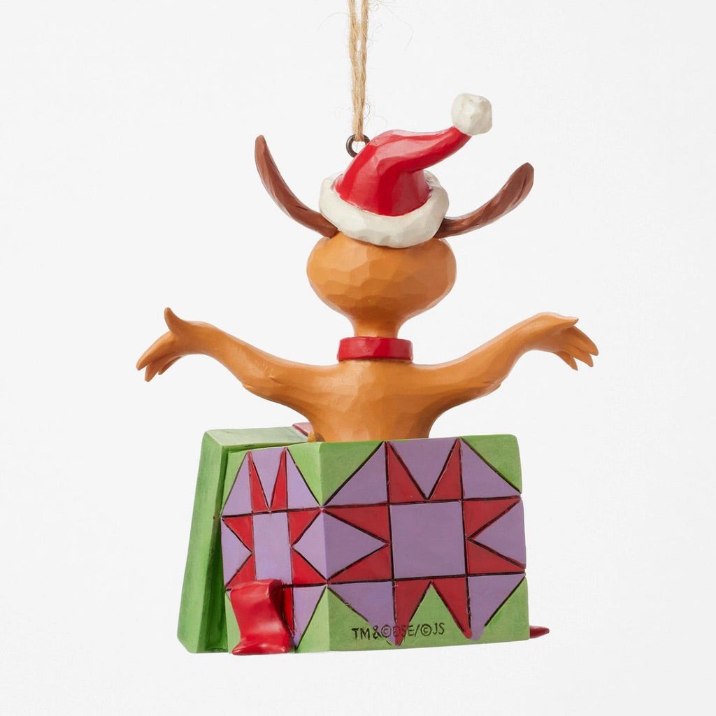 Jim Shore Grinch Max In Present Ornament