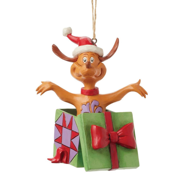 Jim Shore Grinch Max In Present Ornament