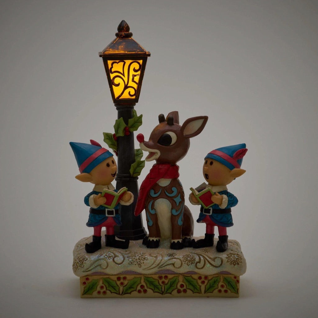 Jim Shore Rudolph & Elves Caroling Figurine