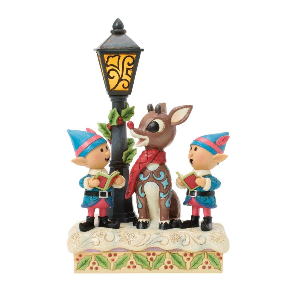 Jim Shore Rudolph & Elves Caroling Figurine