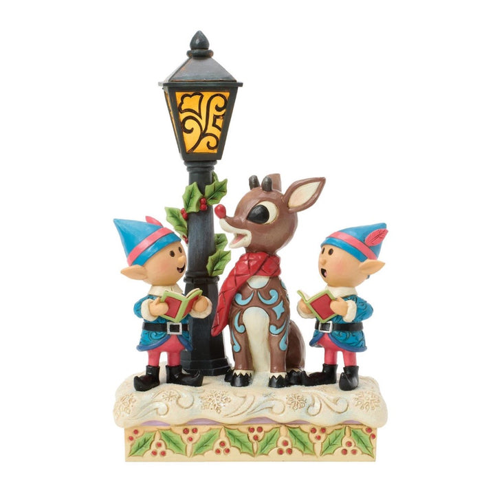 Jim Shore Rudolph & Elves Caroling Figurine