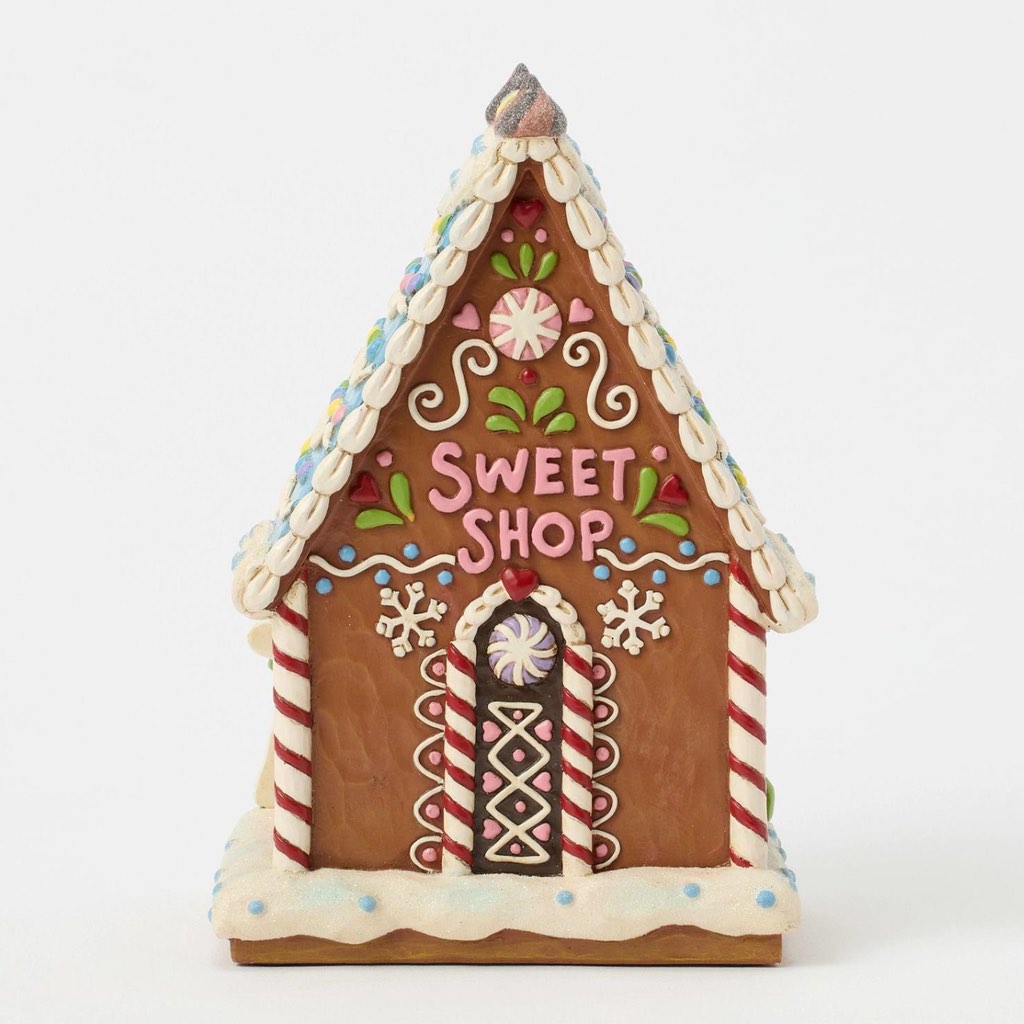 Jim Shore Gingerbread LED Sweet Shop Figurine