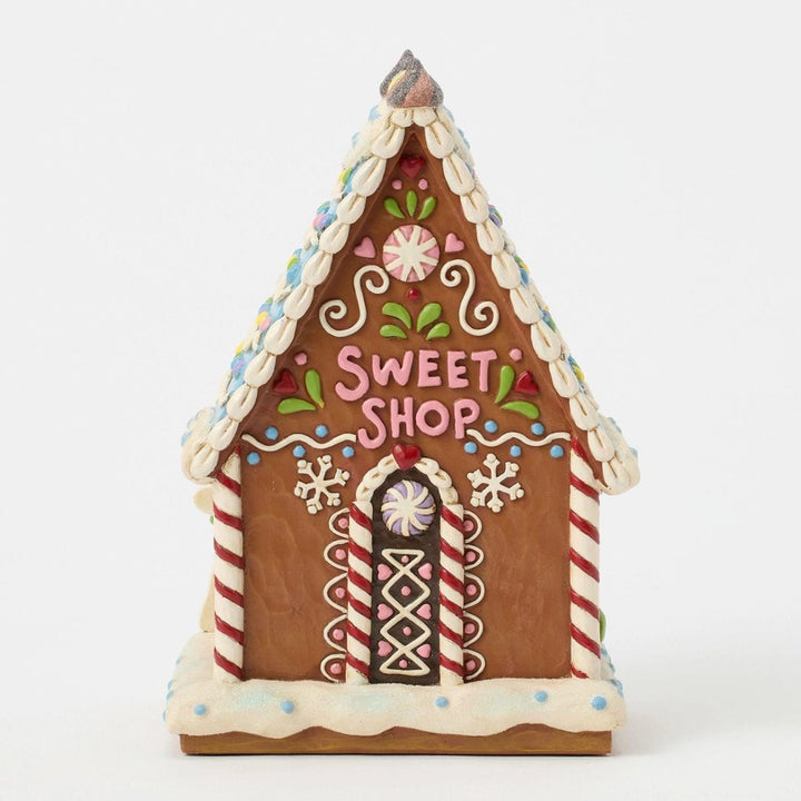 Jim Shore Gingerbread LED Sweet Shop Figurine