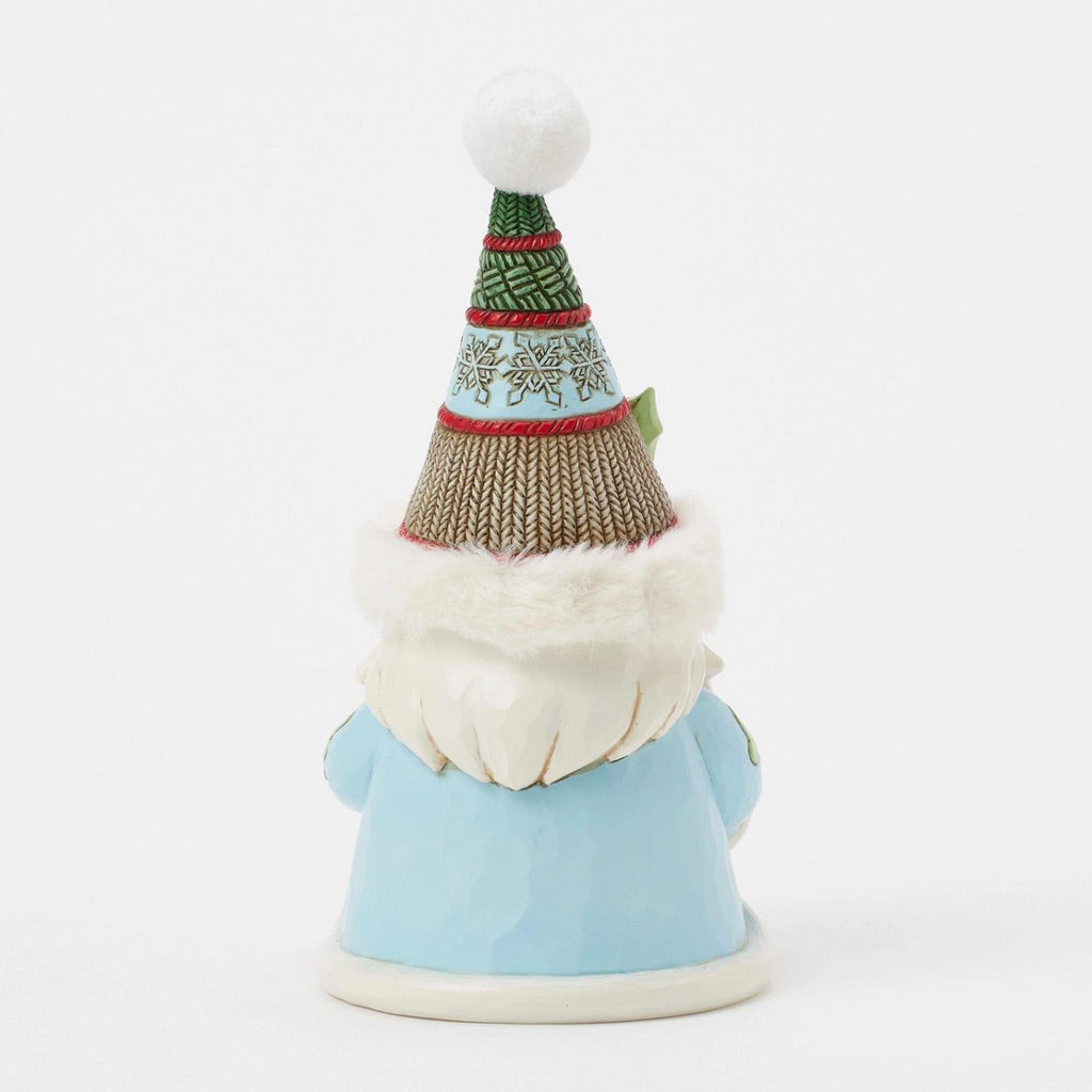 Jim Shore Holiday Gnome Wreath & Fur Hat Figurine