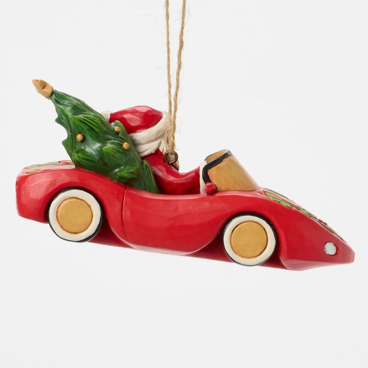 Jim Shore Santa In Sports Car Ornament