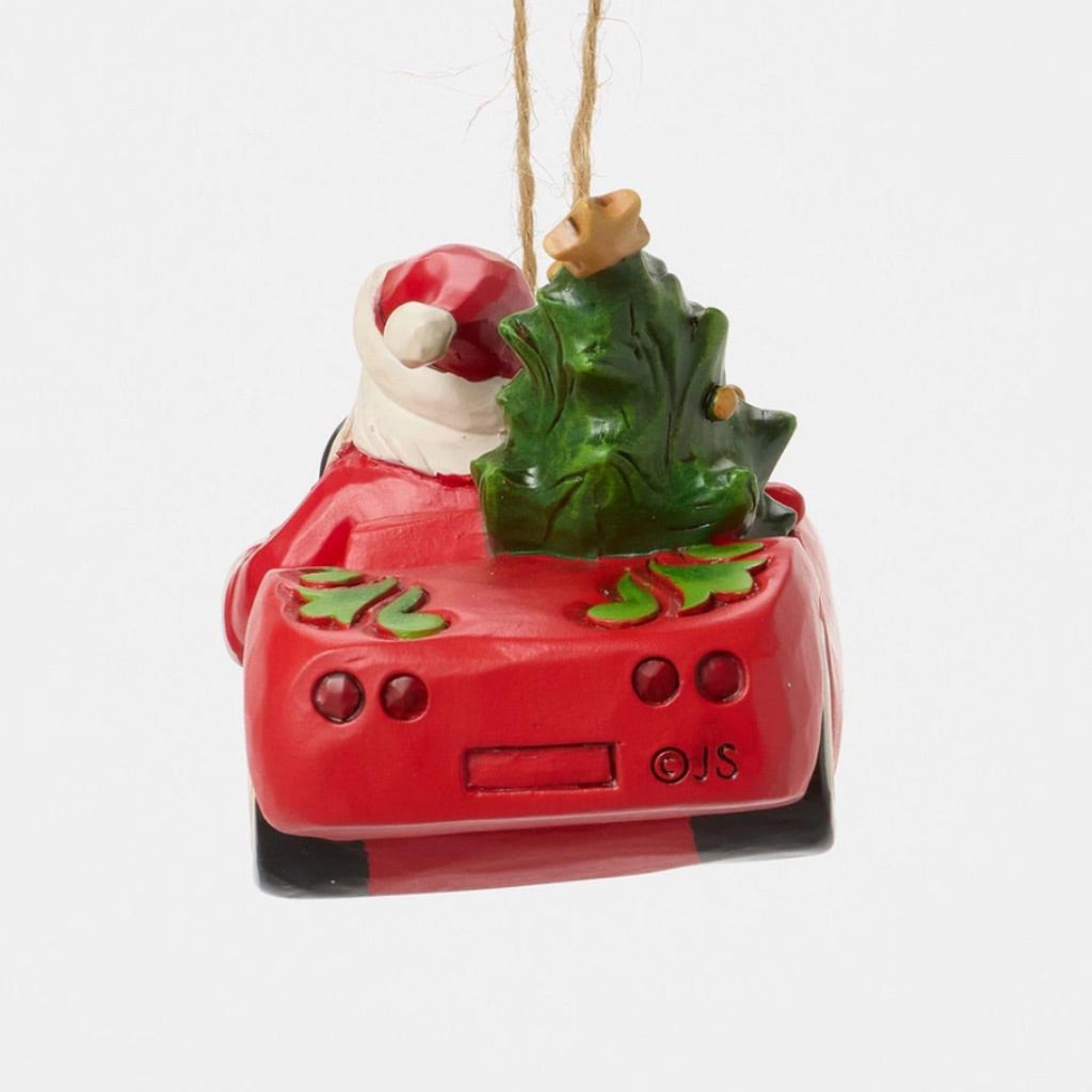 Jim Shore Santa In Sports Car Ornament