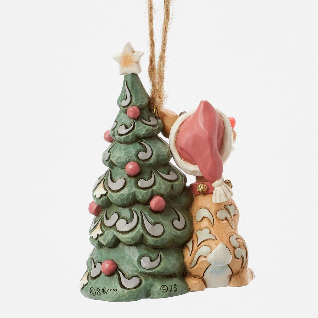 Jim Shore Woodland Rudolph with Christmas Tree Ornament - Thumbnail 2