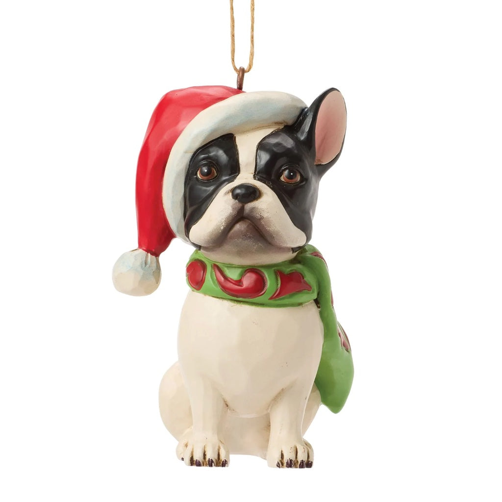 Jim Shore Christmas Dog Frenchie Ornament - Thumbnail 5