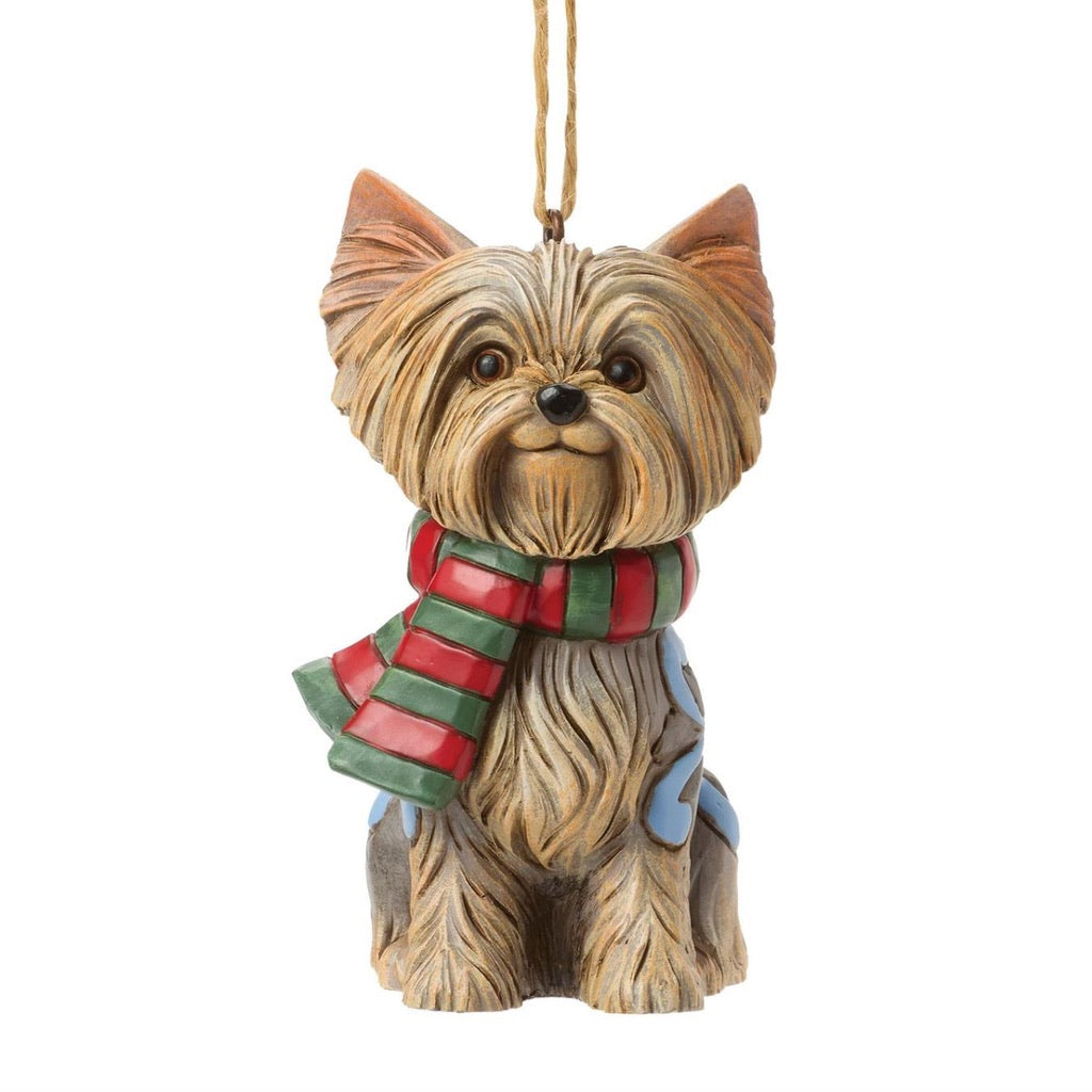 Jim Shore Christmas Dog Yorkie Ornament - Thumbnail 3