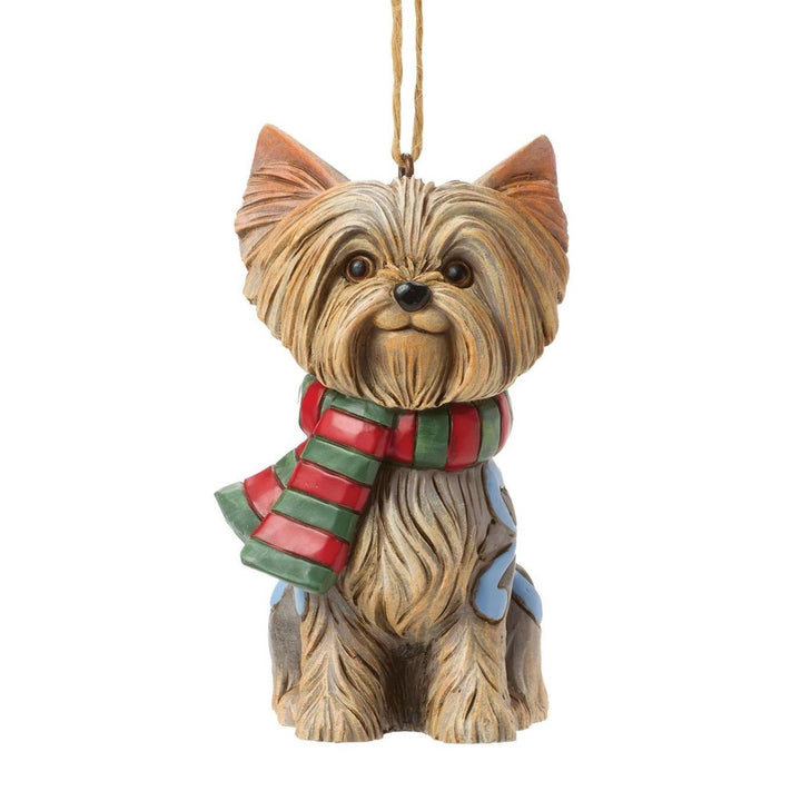 Jim Shore Christmas Dog Yorkie Ornament
