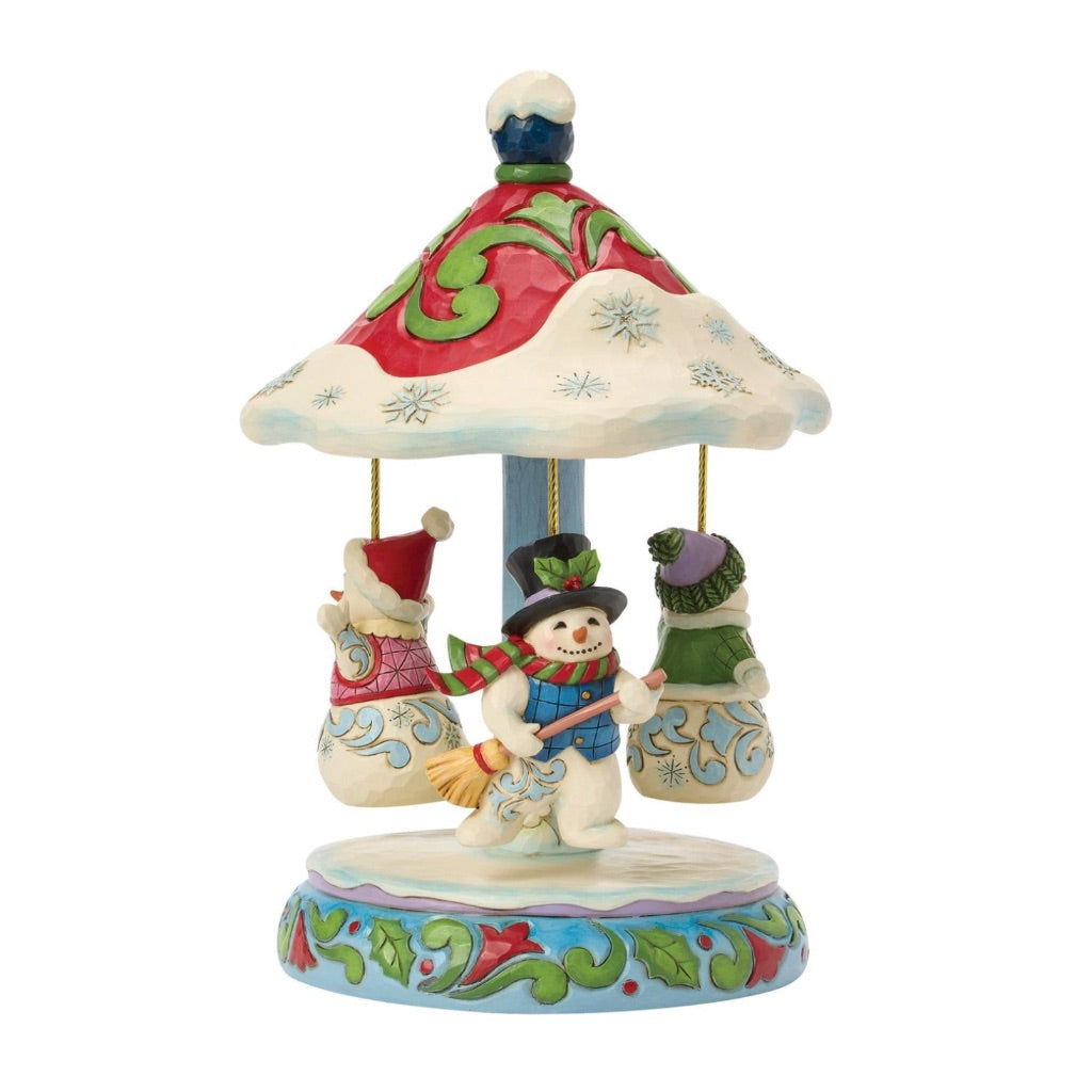 Jim Shore Rotating Snowman Carousel Figurine