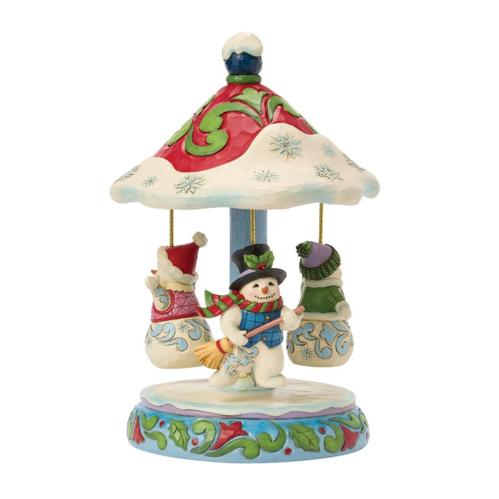 Jim Shore Rotating Snowman Carousel Figurine