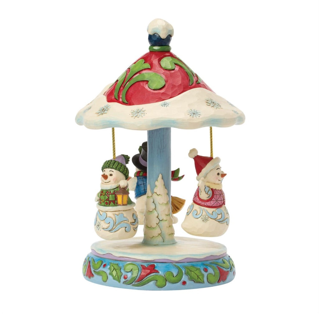 Jim Shore Rotating Snowman Carousel Figurine