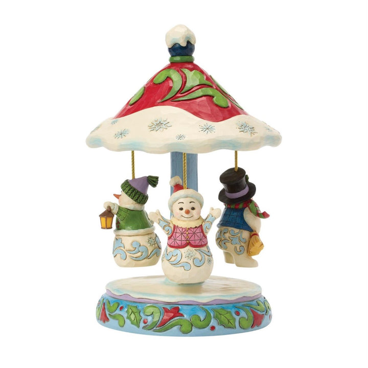 Jim Shore Rotating Snowman Carousel Figurine