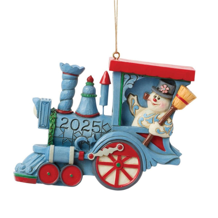 Jim Shore Frosty In Train 2025 Dated Ornament